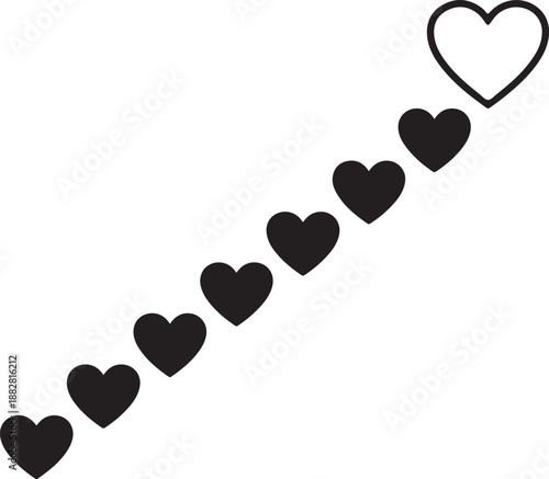 Heart Trail Love Symbol Icon