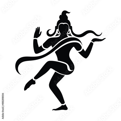 Hindu God Vector Silhouette