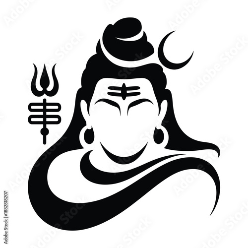 Hindu God Vector Silhouette