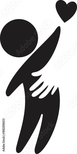 adult and child hand forming a heart shape for child protection.eps