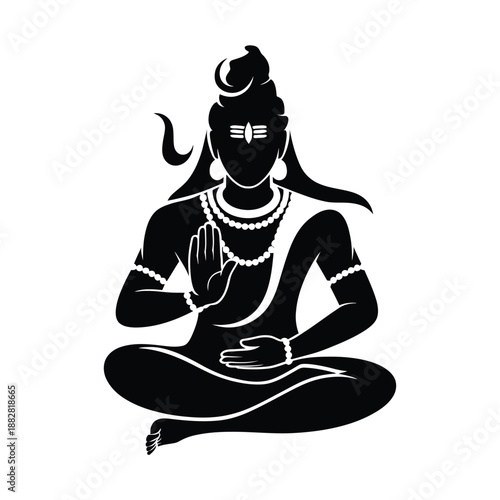 Hindu God Vector Silhouette
