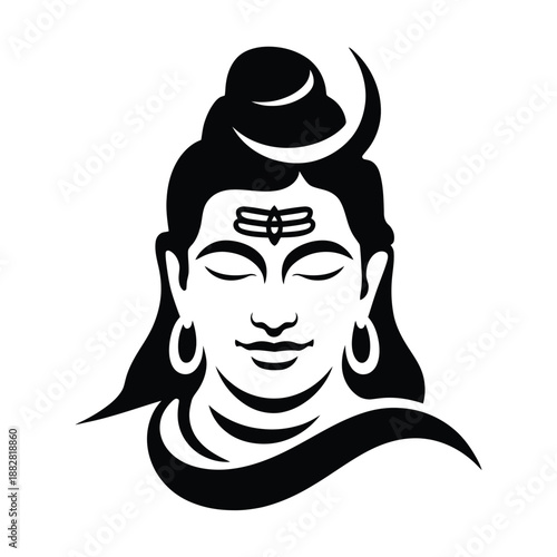 Hindu God Vector Silhouette