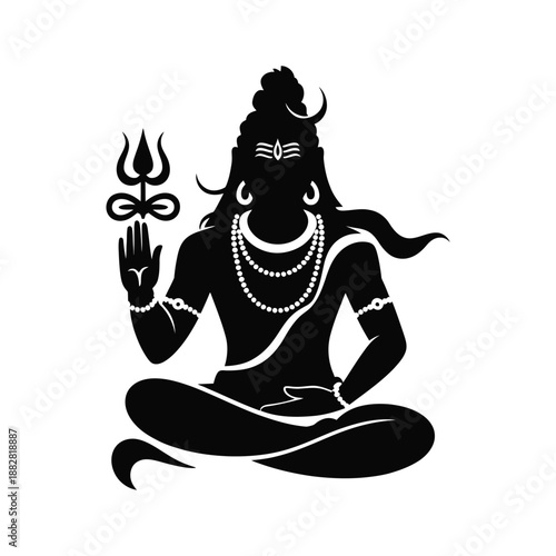 Hindu God Vector Silhouette