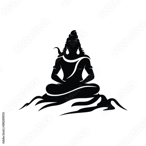 Hindu God Vector Silhouette