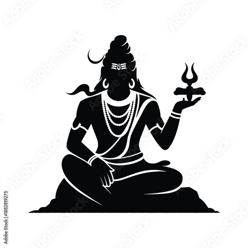 Hindu God Vector Silhouette