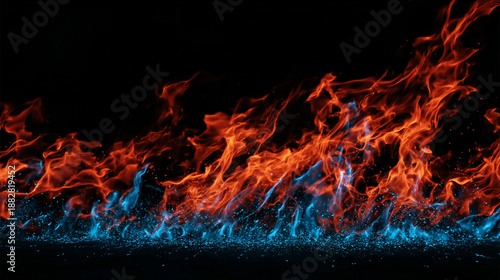 Red  Blue Fire