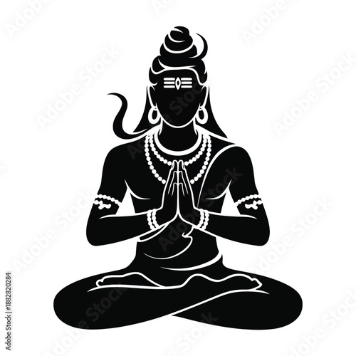 Hindu God Vector Silhouette