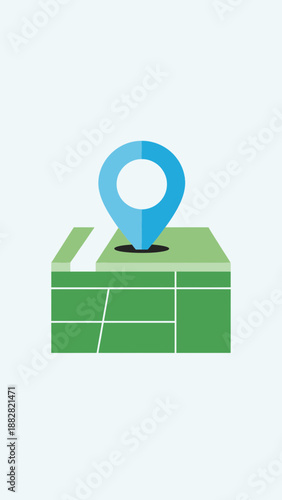 Conceptual Illustration Depicting Location and Navigation With Simple Graphical Representation