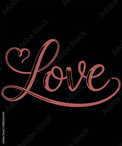 Wallpaper Mural Love Typography SVG with Heart Torontodigital.ca