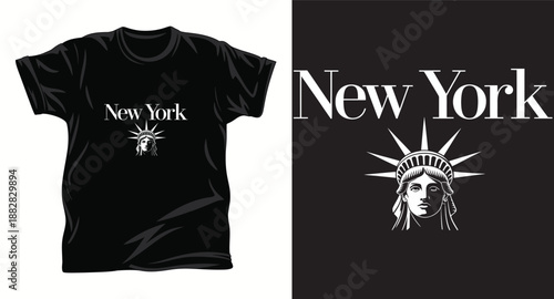 New York graphic vector T shirt design print.