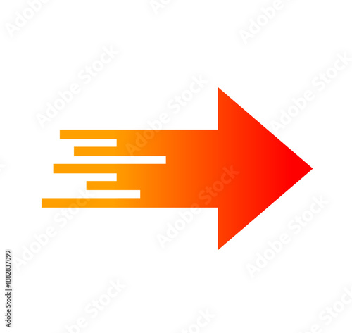 スピード感のある矢印