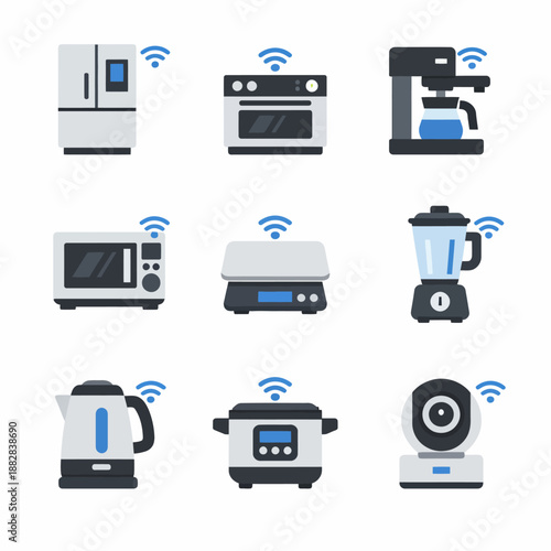 Smart kitchen appliances with wi-fi connectivity for modern homes