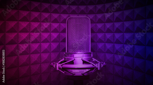 Wallpaper Mural vocal microphone on recording studio  Torontodigital.ca