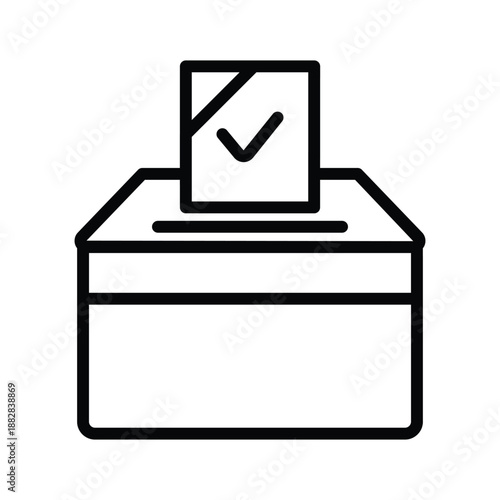 Election vote box icon