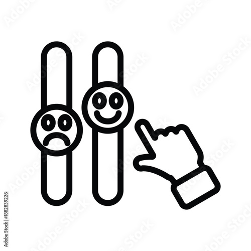 Positive or negative feedback icon