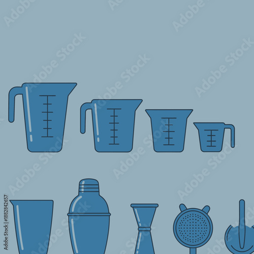 Essential Bar Tools Collection Displayed For Creative Culinary Concoctions And Beverage Preparations