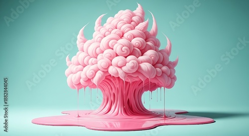 pink flower in water