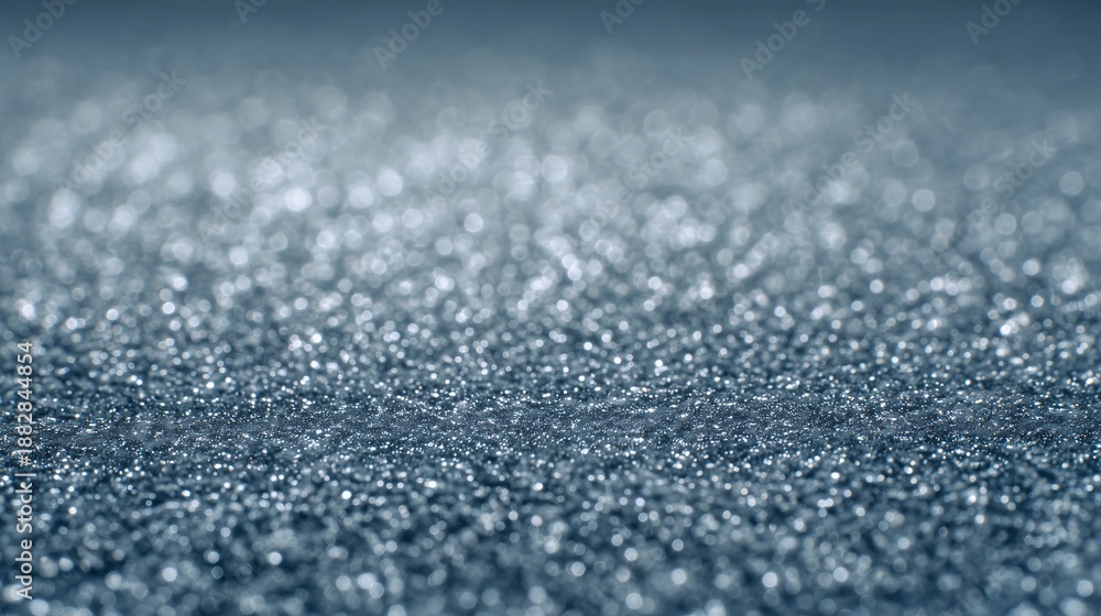 Obraz premium Macro photo of frozen icy surface covered with tiny glitter-like crystals. Winter frost, cold weather, natural pattern, sparkling texture, abstract detail, magical atmosphere.