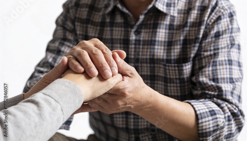 Person offering comfort and support to another person