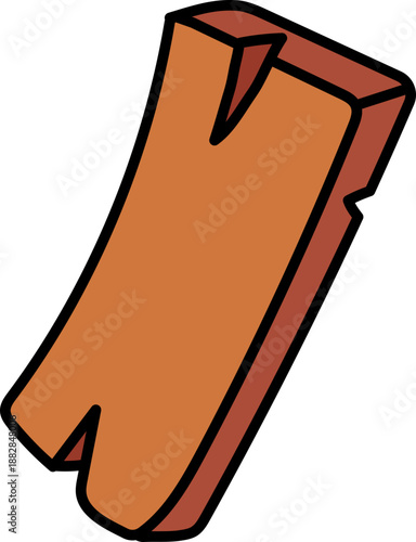 Cartoon wood plank illustration illustration