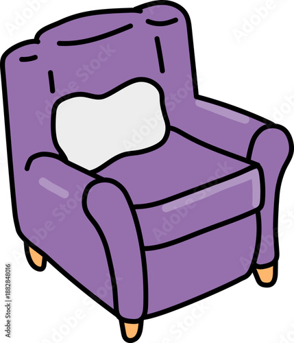 Single sofa illustration illustration