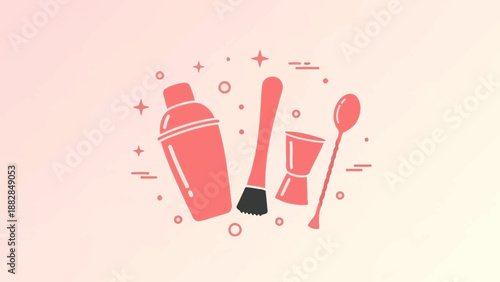 Essential Barware Illustration for Creative Mixology Designs and Cocktail Promotions