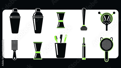 Essential Barware Silhouettes For Creating Dynamic Cocktail Recipes And Artistic Designs