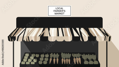 Fresh Produce Displayed At A Local Farmers Market Showing Healthy Food Options
