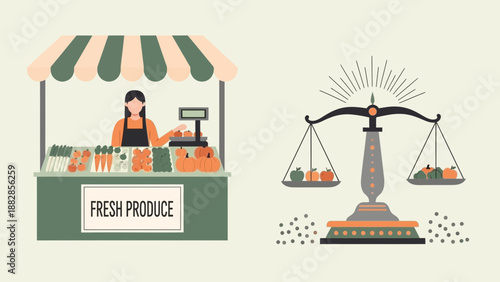 Fresh Produce Market Balancing The Scales Of Nature With Farm Fresh Organic Vegetables