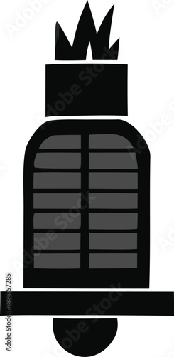 Abstract black and white structural design Vector