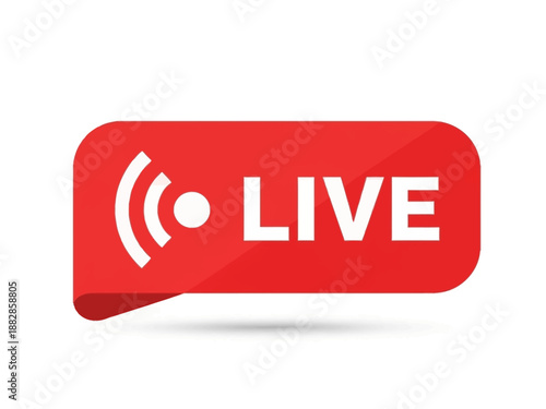 Live Streaming Broadcast Sign Indicating Real-time Online Content Transmission