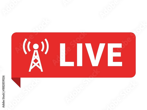 Live broadcast streaming icon