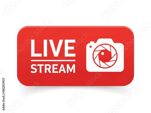 Live Stream Camera Icon Broadcasting and Video Recording Symbol