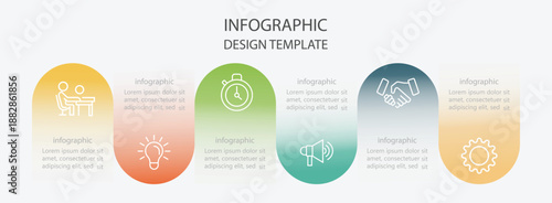 Vector infographic template. Steps business data visualization timeline process infographic template design with icons. Business data visualization.