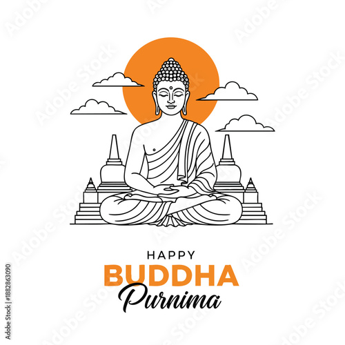 Happy Buddha Purnima Festival Social Media Post