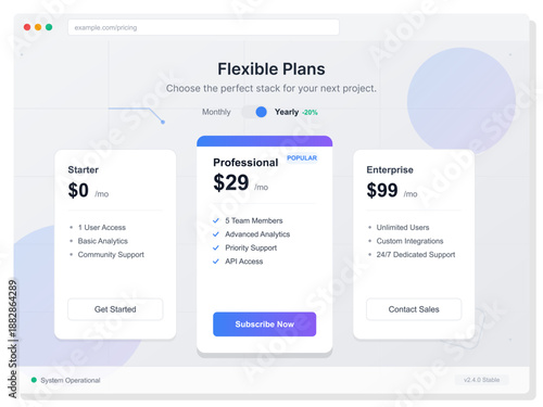 Different plans are listed for users looking for services. Each plan includes pricing details, features, and support options for various users.