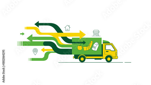 Grocery Delivery Route: A Conceptual Representation of Fresh Food Distribution Networks
