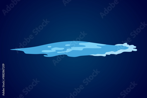 Animation water wave frame. Water splash for animation and visual effects. Sea or ocean wave with drops or splatters. Cartoon vector illustration