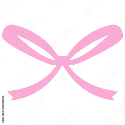 Ribbon Bow vector icon. Coquette Bows Illustration sign. Pink Hair Bow symbol. Bow logo.
