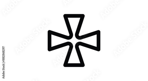 black cross symbol on white background silhouette high quality professional detailed modern elegant stylish clean crisp vibrant colorful digital creative innovative