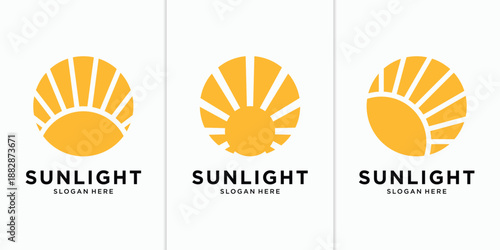 Minimal sunlight logo design collection