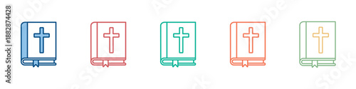 Bible Icon Set Multiple Style Collection 