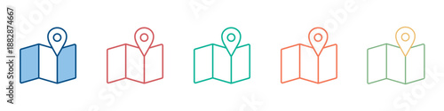 Location Icon Set Multiple Style Collection 