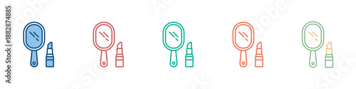Makeup Icon Set Multiple Style Collection 