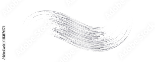 Curved Grunge Brush Stroke, Black Paint Splash Texture for Creative Design Projects. eps 10