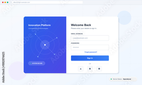 A user-friendly sign-in screen displays fields for email address and password, along with options for account recovery. An option for QR code access is also visible.