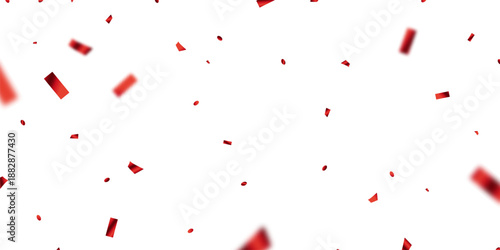 Beautiful red confetti pattern background with zigzag lines for celebration. Festive decoration vector illustration.