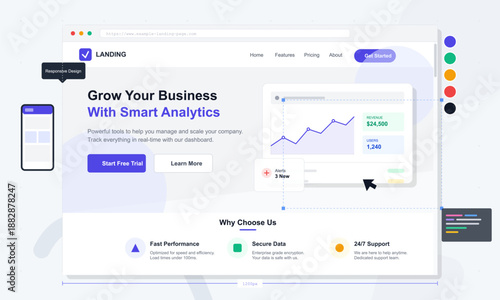 A dashboard on a computer screen shows business analytics tools. Users can track performance data, manage operations, and view metrics in real time for their company.