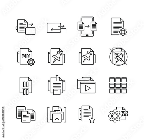 Collection of File Management Icons.