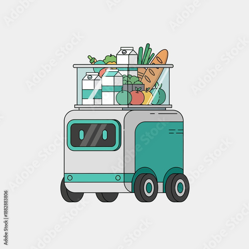 Innovative Automated Grocery Delivery System Showcasing Modern Convenience for Urban Living